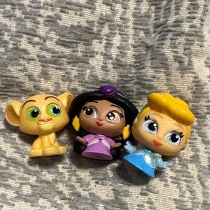 Princess and Lion Toy Figurine Set - Purple, Blue, Tan